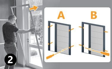 plisē sieta uzstādīšana